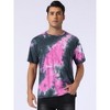 Lars Amadeus Men's Summer Tie-Dye Design Tee Short Sleeves Hip Hop Printed T-Shirt - 2 of 4