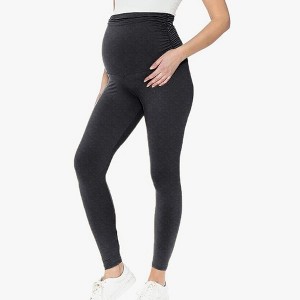 Women's Maternity Leggings Over The Belly Yoga Pregnancy Pants Soft Workout Activewear - 1 of 4