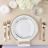 125-Piece White and Gold Plastic Disposable Dinnerware Set - 4 of 4