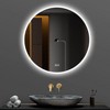 TUYOHW LED Round LED Bathroom Mirror with Lights-Wall Mount Vanity, 3 Color Temperature Adjustable and Dimmable Light, Makeup Mirror for Bathroom - 3 of 4