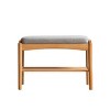 Yukimo 23.62" Beige Natural Solid Wood Shoe Bench, Mid-Century Modern Storage Bench with High Rebound Sponge Cushion for Entryway and Living Spaces - 3 of 4