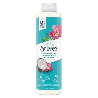 St. Ives Coconut Water & Orchid Plant-Based Natural Body Wash Soap - 22  fl oz