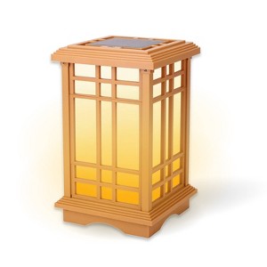 Solar LED Zen Outdoor Lantern with Amber/White Light - Techko Maid - 1 of 4