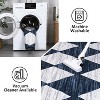 10'x13'Washable Runner Rug Distressed Trellis Checkered Area Carpet Non Slip Low Pile Soft Neutral Modern Rug for Entryway Bedroom,Blue - 4 of 4