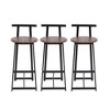 CAVINAS Set of 3 Metal Bar Stools with Backrest,27 Inch Counter Height Kitchen Island Stools with MDF Seats,220LB Capacity,for Dining & Pub - 3 of 4