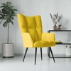 VidaXL Mustard Yellow Velvet Accent Arm Chair - Modern Padded Foam Seat with Steel Frame for Living Room & Bedroom - 2 of 4