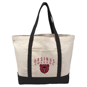 Ursinus College Primary Logo Canvas Tote Bag With External Pocket, Reusable Shoulder Bag for Shopping, School, Beach - 1 of 4