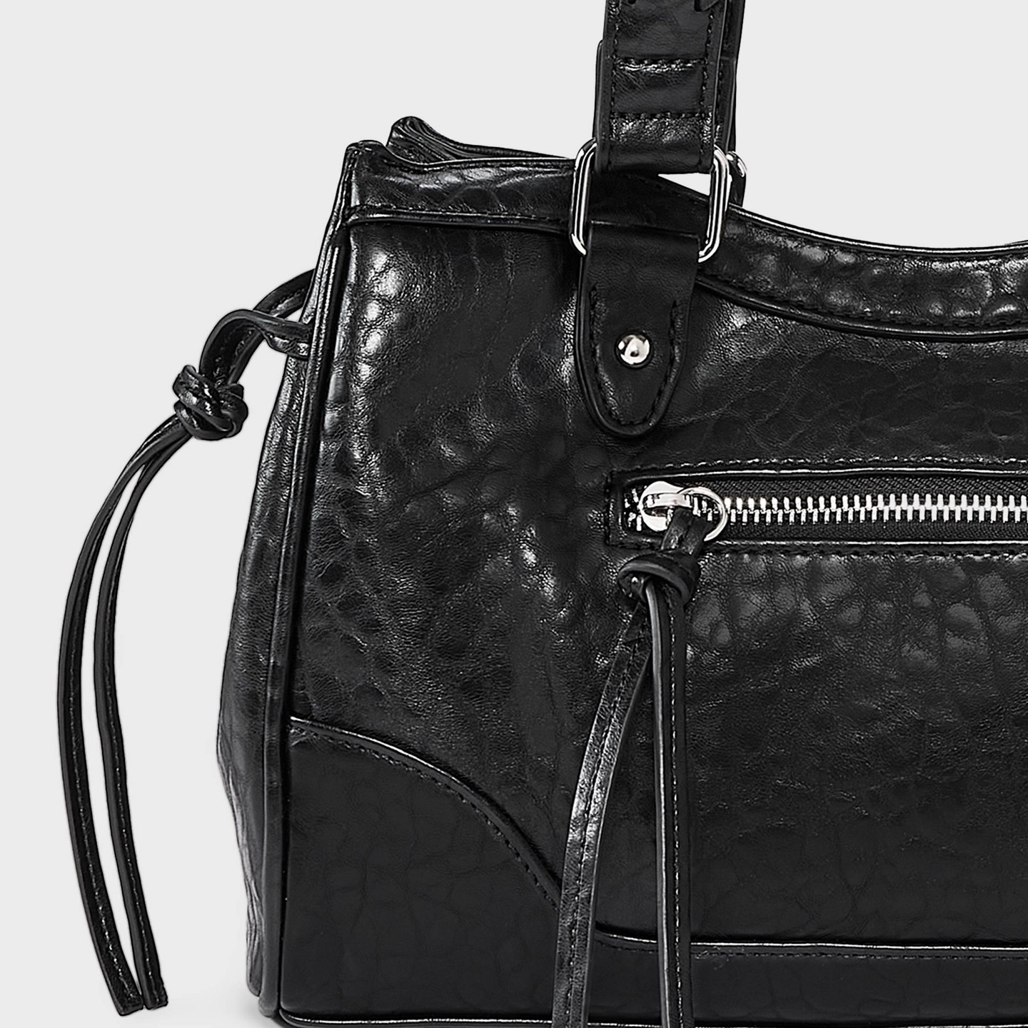 Сумка Wild Fable Whipstitch Handle Satchel, цвет: Чёрный — фото 5