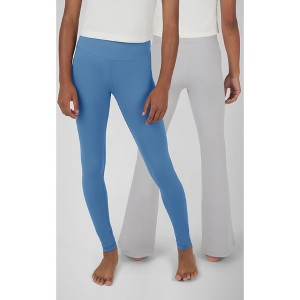90 Degree By Reflex 2 Pack Girls Interlock Legging and Everyday Interlock Everyday High Waist Flared Pant - 1 of 4