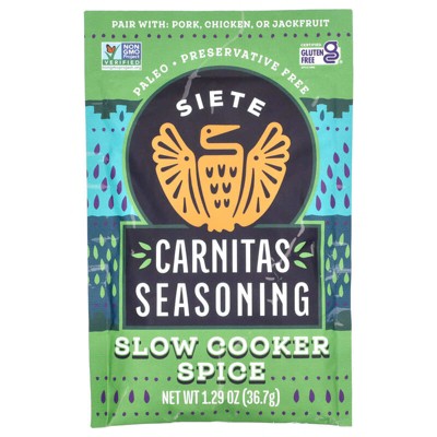 Siete Carnitas Seasoning Slow Cooker Spice 1.29 oz