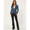 INSPIRE CHIC Women's Notched Collar Long Sleeve Button Front Striped Blazer - 2 of 4