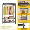 Heavy Duty Clothes Garment Racks Closet Organizer Portable Clothing Racks for Hanging Coat With Shelves Wardrobe - 3 of 4