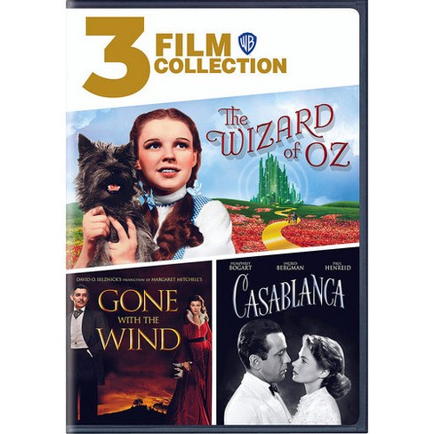 3 Film Collection: The Wizard Of Oz / Gone With The Wind / Casablanca (dvd)  : Target