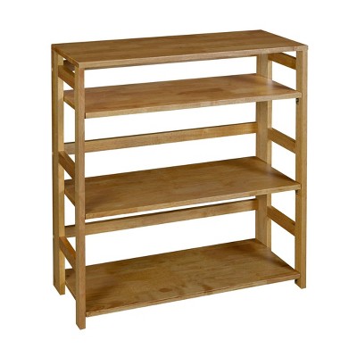 34" Cakewalk High Folding Bookcase Medium Oak - Regency