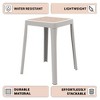 LeisureMod Tresse Stackable Dining Stool – Mid-Century Modern Square Backless Wicker-Top Seat Indoor Outdoor Use for Kitchen, Patio, Garden Set of 2 - 4 of 4