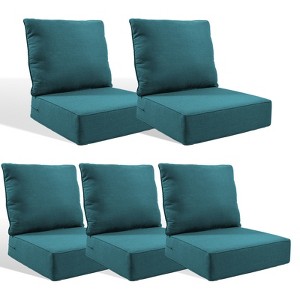 Buenhomino 6-inch Outdoor Cushion Set, 24"x24" Replacement Water Resistant Zippered Cushion for Chairs,8 Colors - 1 of 4