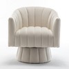 SEYNAR Modern Glam Velvet Upholstered Round 360 Degree Swivel Accent Barrel Chair Set of 2 - 4 of 4