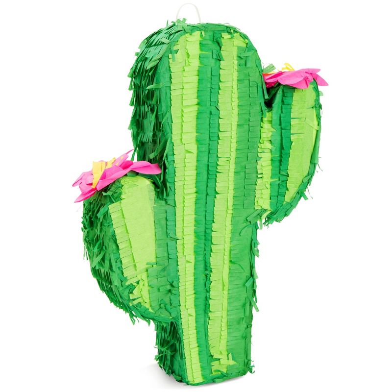 Blue Panda Small Cactus Pinata for Kids Birthday Party Baby Shower, Mexican Fiesta Party Decorations, 16.5 x 11.5 x 3 In, 1 of 9