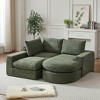 KWPZQEB 99'' Modular Sofa Couches, L-Shape Boneless Couch with Chaise, 3 Seat Sofa Chenille Sectional Couches for Living Room - 4 of 4
