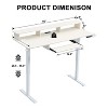 SinCiDo Height Adjustable Electric Standing Desk with Charging Station, 60" Sit Stand Up Computer Home Office Desk with LED Lights - 4 of 4