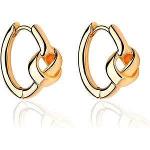 14K Gold Plated Huggie Hoops | Lightweight CZ Earrings, Hypoallergenic Gift - 1 of 4