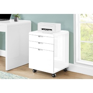 NicBex File Cabinet with Wheels,17.75 inch Wide Vertical Filing Cabinets with 3 Drawers,Office Cabinet for Home, Office,Brown/White/Gray/Black - 1 of 4