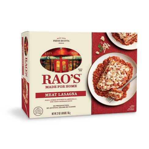 Rao S Made For Home Family Size Frozen Meat Lasagna 27oz Target