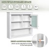 SEVOBAL Bathroom Storage Cabinet 32'' Wall Mounted Medicine Cabinet with Mirror and Adjustable Shelves, White, 32"*7.1"*28.7" - 3 of 4