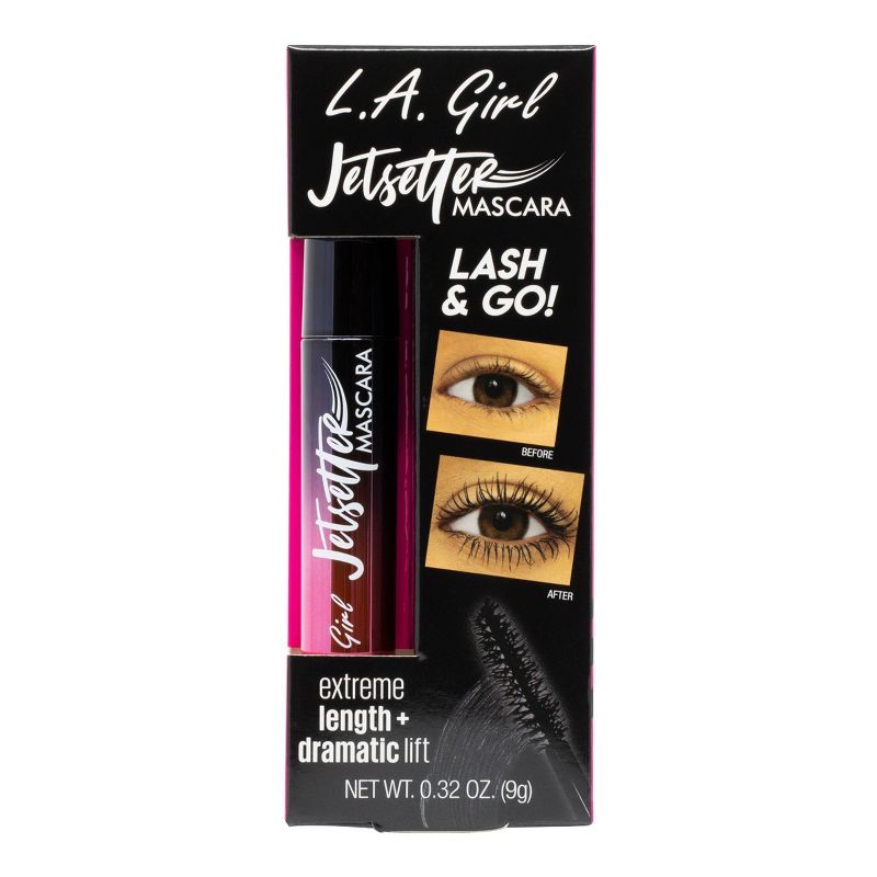 L.A. Girl Jetsetter Lash &#38; Go Mascara - Black - 0.32oz, 1 of 8