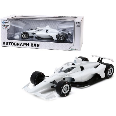 Autograph IndyCar Plain White with Chrome Wheels "NTT IndyCar Series" 1/18 Diecast Model Car by Greenlight