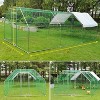 Large Metal Chicken Coop, Galvanized Wire Poultry Pen Cage with Waterproof & Anti-UV Cover, for Chickens Ducks in Yard - 3 of 4