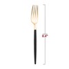 Smarty Had A Party Gold with Black Handle Moderno Disposable Plastic Dinner Forks (240 Forks) - 2 of 4