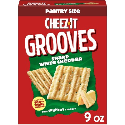 Cheez-It Grooves Sharp White Cheddar Crackers - 9oz