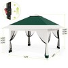 12x12 FT Gazebo Outdoor Canopy Tent, with Mosquito Netting, 4 Sandbags & Wheeled Bag, Double Tiers & Mesh Netting, for Backyard - 3 of 4