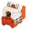 Monoprice Cat6 Punch Down Keystone Jack for 22-24AWG Solid Wire, Orange - 3 of 4