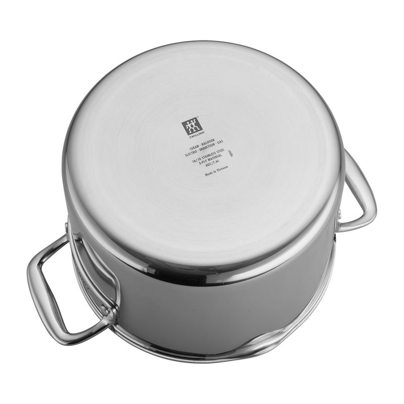ZWILLING Clad CFX 8-qt Stainless Steel Ceramic Nonstick Stock Pot, 3 of 6