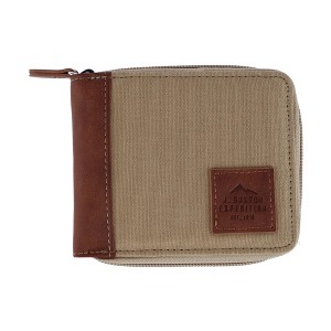Buxton Men's RFID Canvas and Leather Zip Around Wallet - 1 of 3