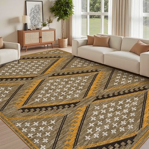 Garvee Modern Geometric Area Rug Soft Non Slip Foldable Accent Rug Washable Low Pile Rug - 1 of 4