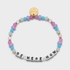 Little Words Project Be Here Now Beaded Bracelet - Blue/Pink - 1 of 4