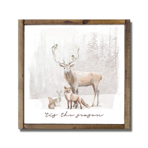 Creative Products Tis the Season 9.5 x 9.5 Framed Wood Plaque - image 1 of 1