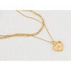 Anna-Kaci Women Gold Crystal rhinestone Heart Necklace Stainless Steel Statement Pendant Necklace - 3 of 4
