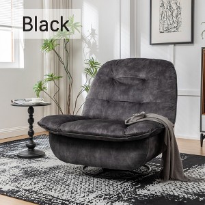 Hrinhom 41.3"W swivel gliding rocking chair, reclining lazy chair with phone holder - 1 of 4