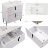 FONTOI 30 Inch Bathroom Vanity with Sink Freestanding Storage Cabinet with Full Extention Drawer Fluted Design for Bathroom, 30"*18"*34" - 3 of 4