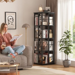 Aheaplus Rotating Bookshelf, 4-tier Corner Bookshelf - 1 of 4