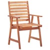 vidaXL 3X Solid Acacia Wood Patio Dining Chairs with Cushions Garden Outdoor Terrance Balcony Furniture - image 3 of 4