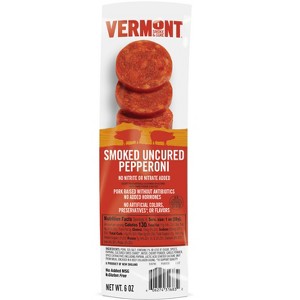 Vermont Smoke & Cure Smoked Pepperoni  Uncured Pepperoni  Gluten Free  Great on Charcuterie Boards With Cheese  6 Oz… - 1 of 3