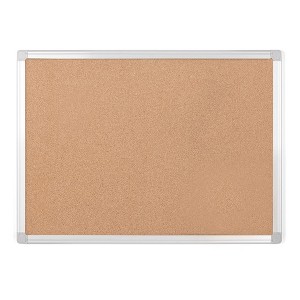 MasterVision Earth Cork Bulletin Board 24 Inches x 36 Inches Aluminum Frame - 1 of 4