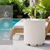 AZL1 Life Concept Ice Buckets Modern Insulated Ice Bucket with Sealed Cover for Outdoor Patio Garden Party, White, 14.76"*14.76"*16.65" - 4 of 4