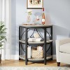 Hommoo Half Round Side Table Gray - 3 of 4