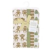 Hudson Baby Infant Boys Cotton Flannel Burp Cloths 4-Pack, Monkey, One Size - 2 of 4